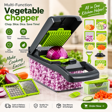 14-in-1 Vegetable Chopper – Multi-Function Cutter, Slicer & Grater