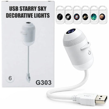 2-in-1 Starry Galaxy Projector Light (6 Lenses)